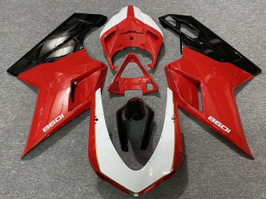 2007-2014 Ducati 1098 Motorcycle Fairings - White Red Black Canada for Sale