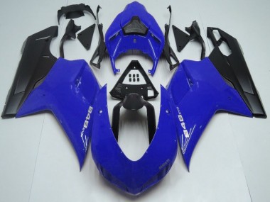 2007-2014 Ducati 848 Motorcycle Fairings - Blue Matte Black Canada for Sale