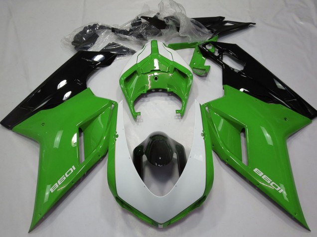 2007-2014 Ducati 1098 Motorcycle Fairings - Green Black White Canada for Sale