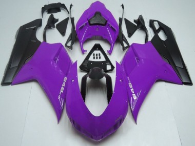 2007-2014 Ducati 848 Motorcycle Fairings - Purple Matte Black Canada for Sale