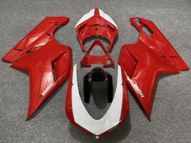 2007-2014 Ducati 1198 Motorcycle Fairings - Red White Black Canada for Sale