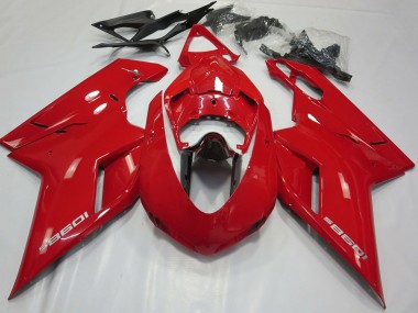 2007-2014 Ducati 1098 Motorcycle Fairings - Glossy Red Glossy Black Canada for Sale