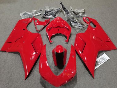 2007-2014 Ducati 848 1098 1198 Motorcycle Fairings - Glossy Red Plain Canada for Sale