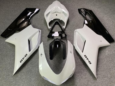2007-2014 Ducati 848 Motorcycle Fairings - Pearl White Glossy Black Canada for Sale