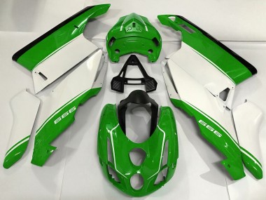 2003-2004 Ducati 999 Motorcycle Fairings - White Green Black Canada for Sale