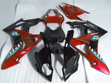2017-2018 BMW S1000RR Motorcycle Fairings - Red Glossy Black Shark Canada for Sale