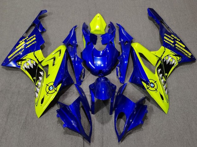 2009-2014 BMW S1000RR Motorcycle Fairings - Yellow Blue Shark Canada for Sale