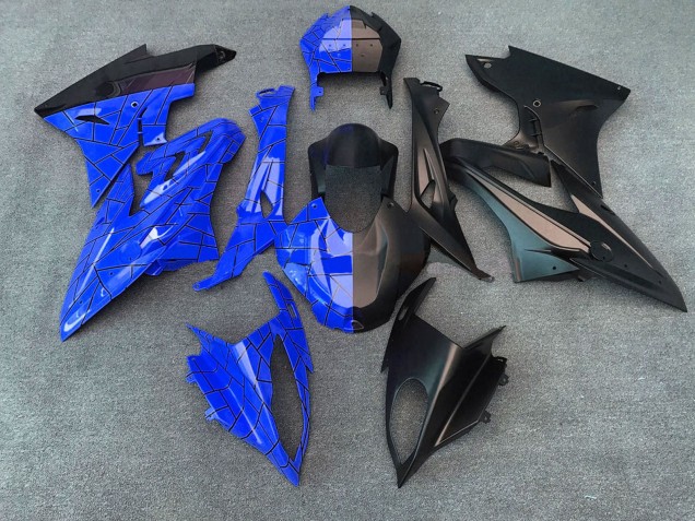 2015-2016 BMW S1000RR Motorcycle Fairings - Blue Matte Black Split Canada for Sale