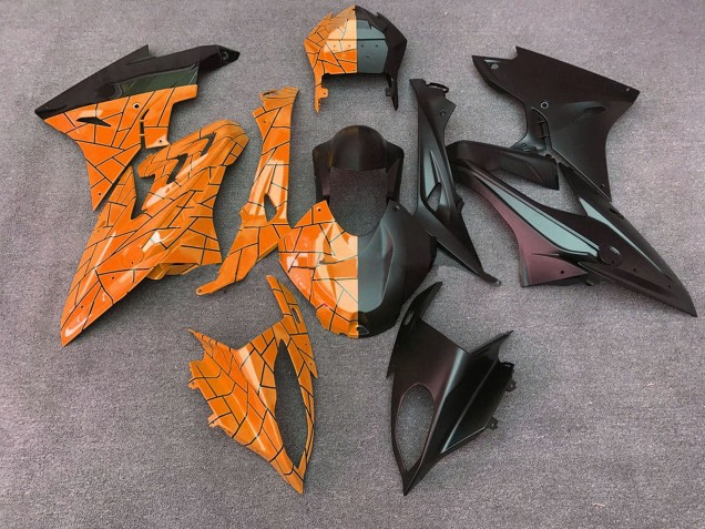 2015-2016 BMW S1000RR Motorcycle Fairings - Orange Matte Black Split Canada for Sale