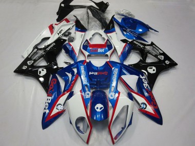 2009-2014 BMW S1000RR Motorcycle Fairings - White Red Blue Glossy Black GoldBet HP Canada for Sale