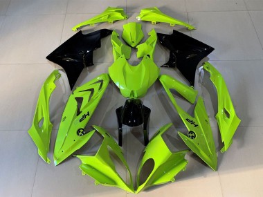 2009-2014 BMW S1000RR Motorcycle Fairings - High Viz Yellow Glossy Black HP Canada for Sale