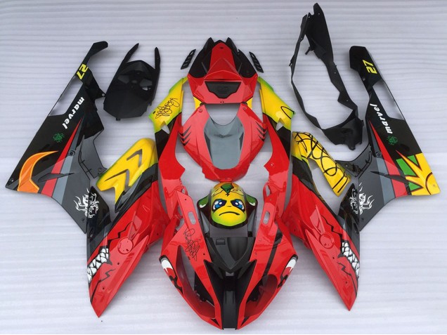 2015-2016 BMW S1000RR Motorcycle Fairings - Yellow Red Black Shark Canada for Sale