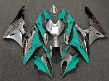 2009-2014 BMW S1000RR Motorcycle Fairings - Silver Green Teal Black Canada for Sale