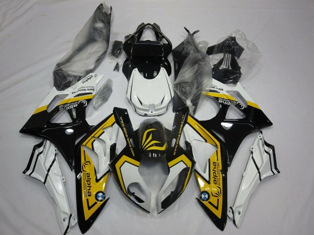 2009-2014 BMW S1000RR Motorcycle Fairings - White Yellow Glossy Black Canada for Sale
