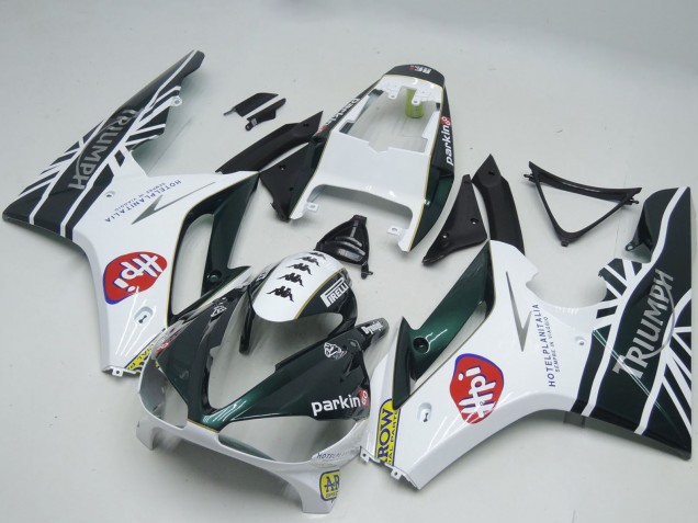 2009-2012 Triumph Daytona 675 Motorcycle Fairings - White Glossy Black HPi Canada for Sale