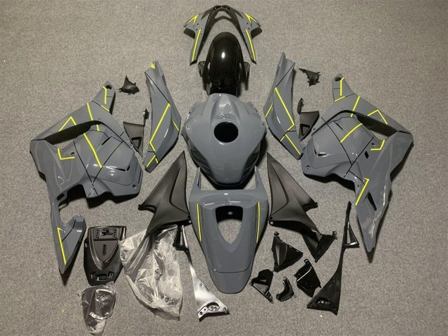 2009-2012 Honda CBR600RR Motorcycle Fairings - Dark Nardo Grey Yellow Canada for Sale