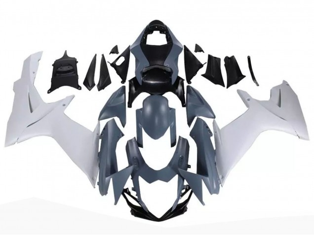 2011-2024 Suzuki GSXR 600 / GSXR 750 Motorcycle Fairings - Nardo Grey White Canada for Sale