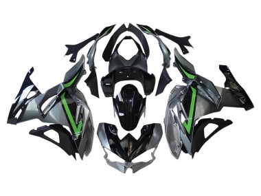 2024-2025 Kawasaki Ninja 500 EX500R Motorcycle Fairings - Grey Green Black Canada for Sale