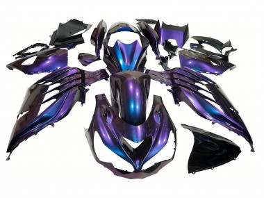 2012-2024 Kawasaki ZX14R ZZR1400 Motorcycle Fairings - Chameleon Blue Purple Canada for Sale