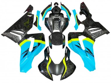 2020-2023 Honda CBR1000RR-R Motorcycle Fairings - Light Blue Yellow Black Forged Carbon Fiber Canada for Sale