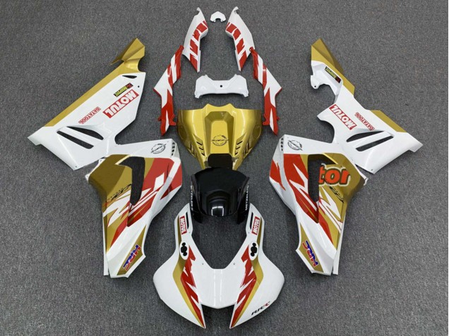2020-2023 Honda CBR1000RR-R Motorcycle Fairings - White Red Gold Motul Canada for Sale