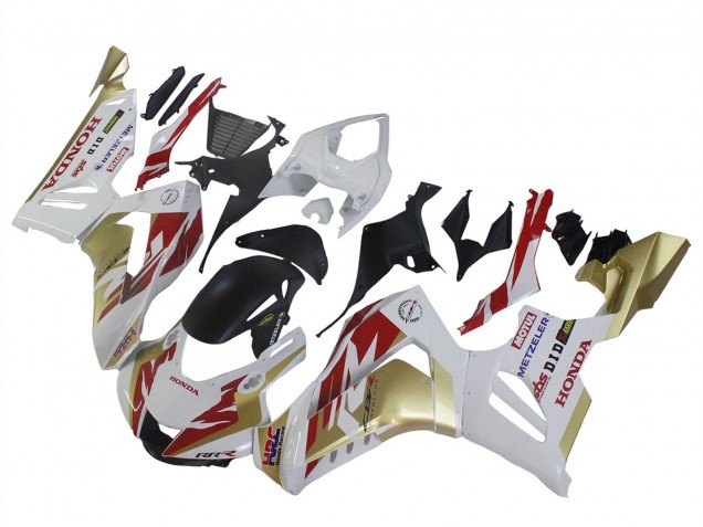 2020-2023 Honda CBR1000RR-R Motorcycle Fairings - White Red Gold Motul HRC Canada for Sale