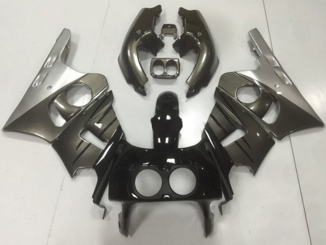 1990-1999 Honda CBR400RR NC29 Motorcycle Fairings - Silver Grey Glossy Black Canada for Sale