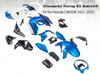 2019-2022 Honda CB650R Motorcycle Fairings - Blue Gold Black Canada for Sale