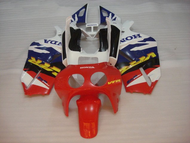 1988-1992 Honda VFR400R NC30 Motorcycle Fairings - White Blue Red Canada for Sale