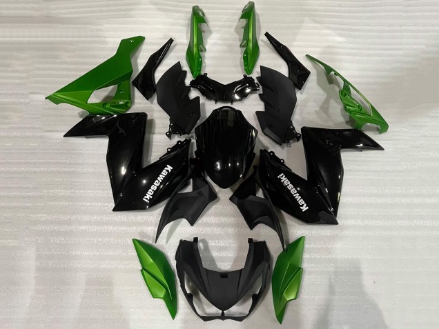 2015-2016 Kawasaki Z250/Z300 Motorcycle Fairing - Green Glossy Black Canada for Sale