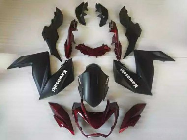 2015-2016 Kawasaki Z250/Z300 Motorcycle Fairings - Matte Black Maroon Red Canada for Sale