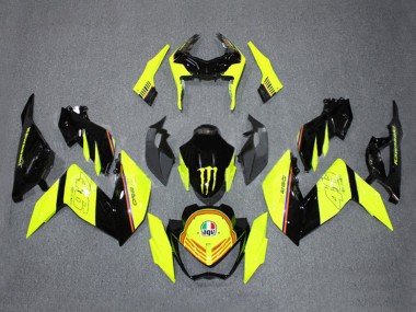 2015-2016 Kawasaki Z250/Z300 Motorcycle Fairings - Yellow Glossy Black Monster Canada for Sale