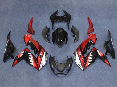 2015-2016 Kawasaki Z250/Z300 Motorcycle Fairings - Red White Glossy Black Shark Canada for Sale