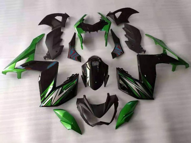 2015-2016 Kawasaki Z250/Z300 Motorcycle Fairings - Green Black White Canada for Sale