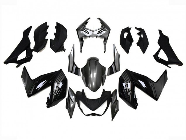 2015-2016 Kawasaki Z250/Z300 Motorcycle Fairings - Glossy Black Grey Canada for Sale
