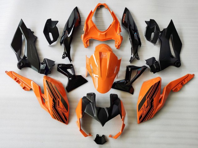 2018-2024 Kawasaki Z400 Motorcycle Fairings - Orange Glossy Black Canada for Sale