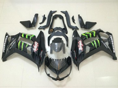 2010-2016 Kawasaki Z1000SX Motorcycle Fairings - Glossy Black Green Monster Canada for Sale