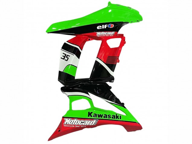 2010-2016 Kawasaki Z1000SX Motorcycle Fairings - Green Red Glossy Black Elf 35 Canada for Sale