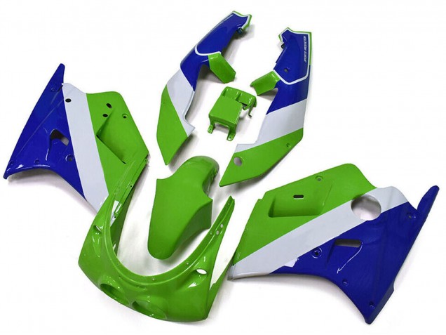 1989-1990 Kawasaki ZXR250 Motorcycle Fairings - Green White Blue Canada for Sale