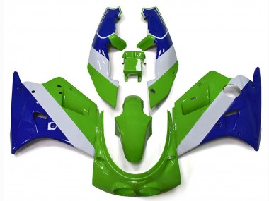 1989-1990 Kawasaki ZXR250 Motorcycle Fairings - Green White Blue Canada for Sale