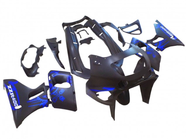 1993-2007 Kawasaki ZZR400 Motorcycle Fairings - Matte Black Blue Canada for Sale
