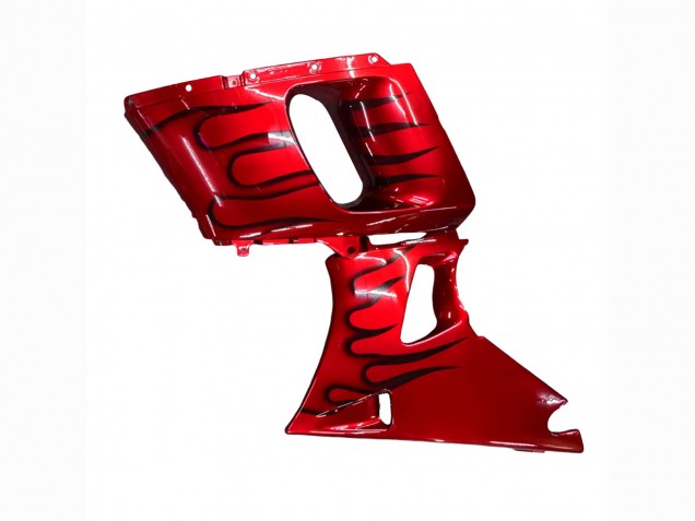 1993-2007 Kawasaki ZZR400 Motorcycle Fairings - Red Black Flame Canada for Sale