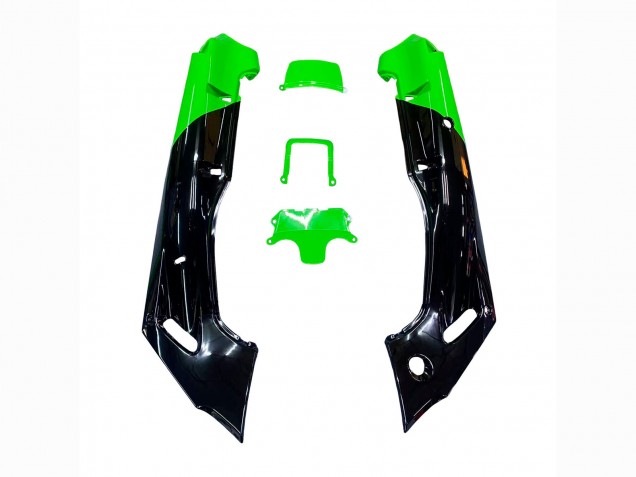 1993-2007 Kawasaki ZZR400 Motorcycle Fairings - Green Glossy Black Green Monster Elf Touch4 Bridgestone Canada for Sale