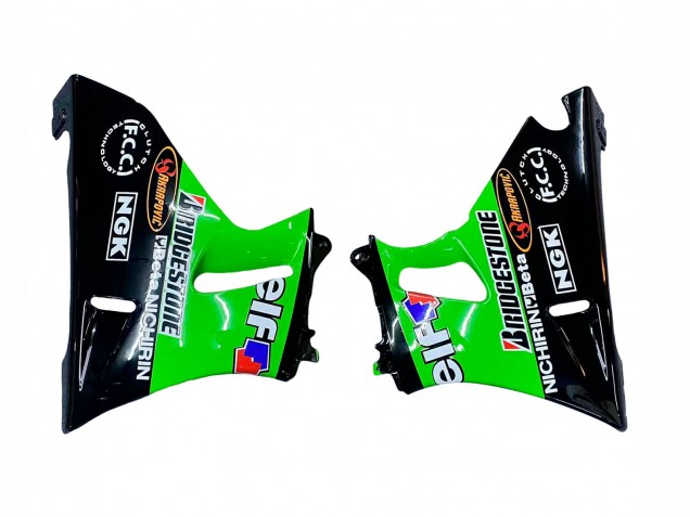 1998-2003 Kawasaki ZZR600 Motorcycle Fairings - Green Black Monster Elf Canada for Sale