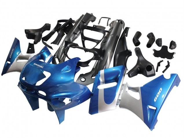 1998-2003 Kawasaki ZZR600 Motorcycle Fairings - Blue Silver Black Canada for Sale