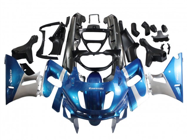 1998-2003 Kawasaki ZZR600 Motorcycle Fairings - Blue Silver Black Canada for Sale