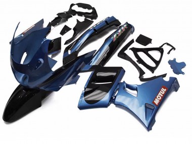 1998-2003 Kawasaki ZZR600 Motorcycle Fairings - Blue Black Red Motul Canada for Sale