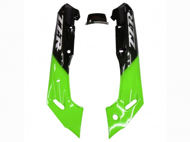 1993-2007 Kawasaki ZZR400 Motorcycle Fairings - Green Glossy Black Flame Canada for Sale