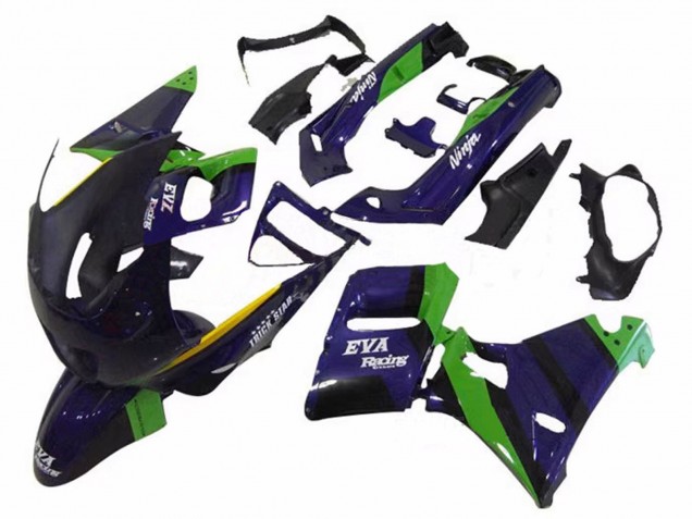 1993-2007 Kawasaki ZZR400 Motorcycle Fairings - Green Dark Blue Purple Trick Star Eva Racing Canada for Sale