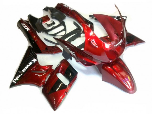 1998-2003 Kawasaki ZZR600 Motorcycle Fairings - Red Glossy Black Canada for Sale